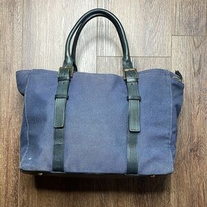 India Hicks tote blue bag